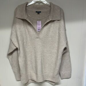 Wild Fable Beige V-Neck Sweater